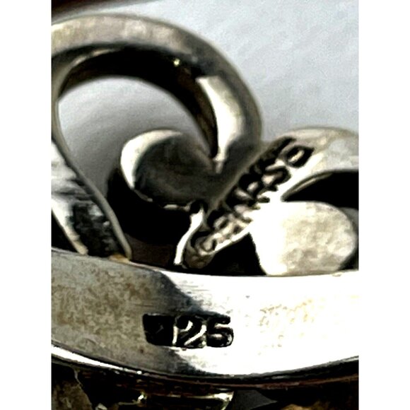 Vintage Barse .925 Sterling Silver Flower Ring w/ Multiple Natural Stones~Size 8 - Picture 3 of 3